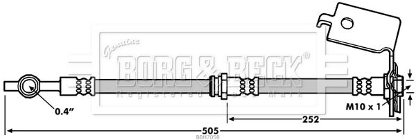 BORG & BECK Bremžu šļūtene BBH7058